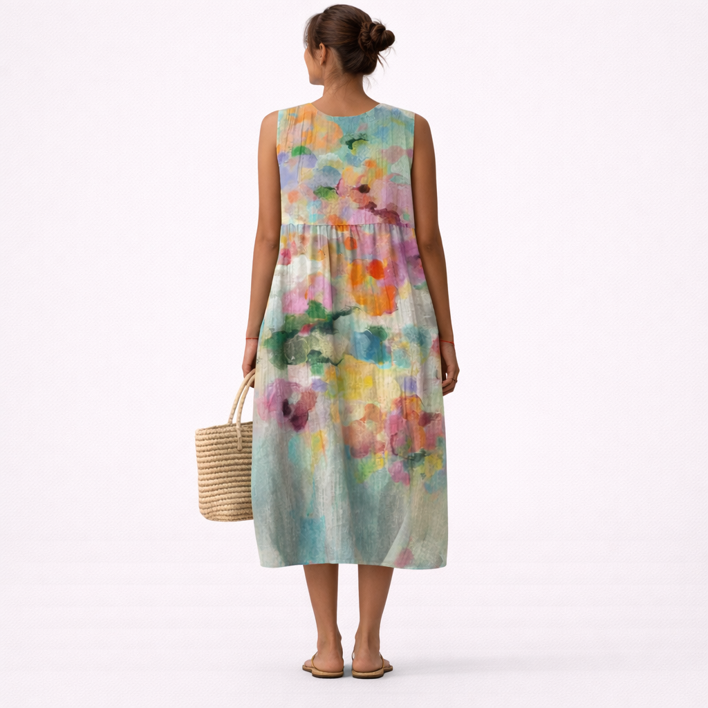 VESTIDO KARLA MIDI MULTICOLOR