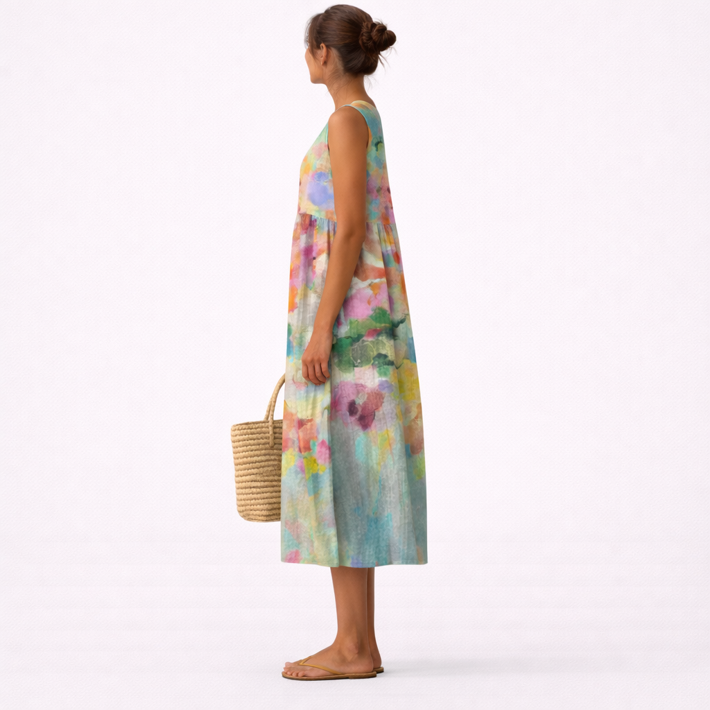 VESTIDO KARLA MIDI MULTICOLOR