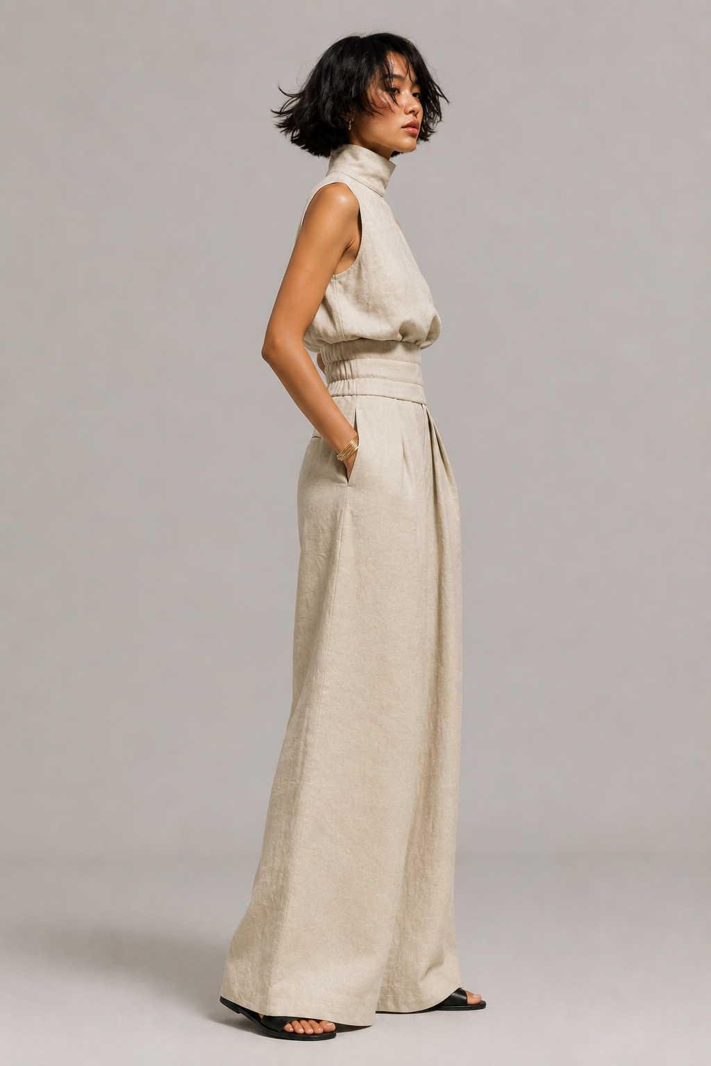 MARIA | CONJUNTO DE TOP Y PANTALÓN DE LINO