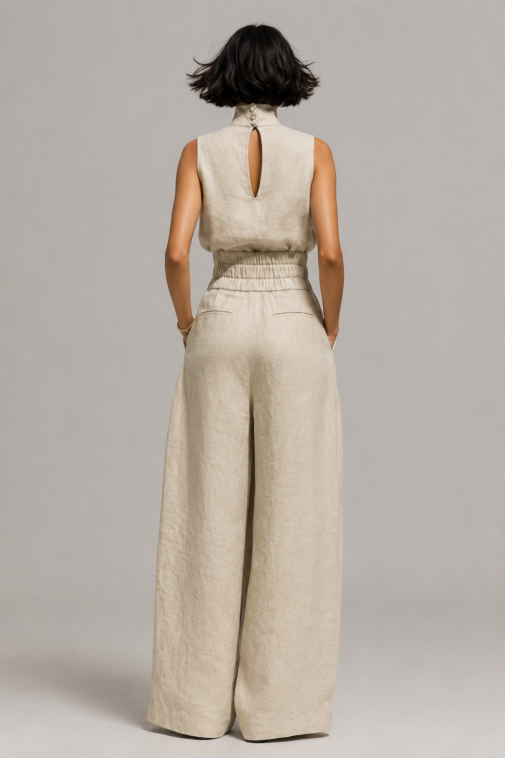 MARIA | CONJUNTO DE TOP Y PANTALÓN DE LINO