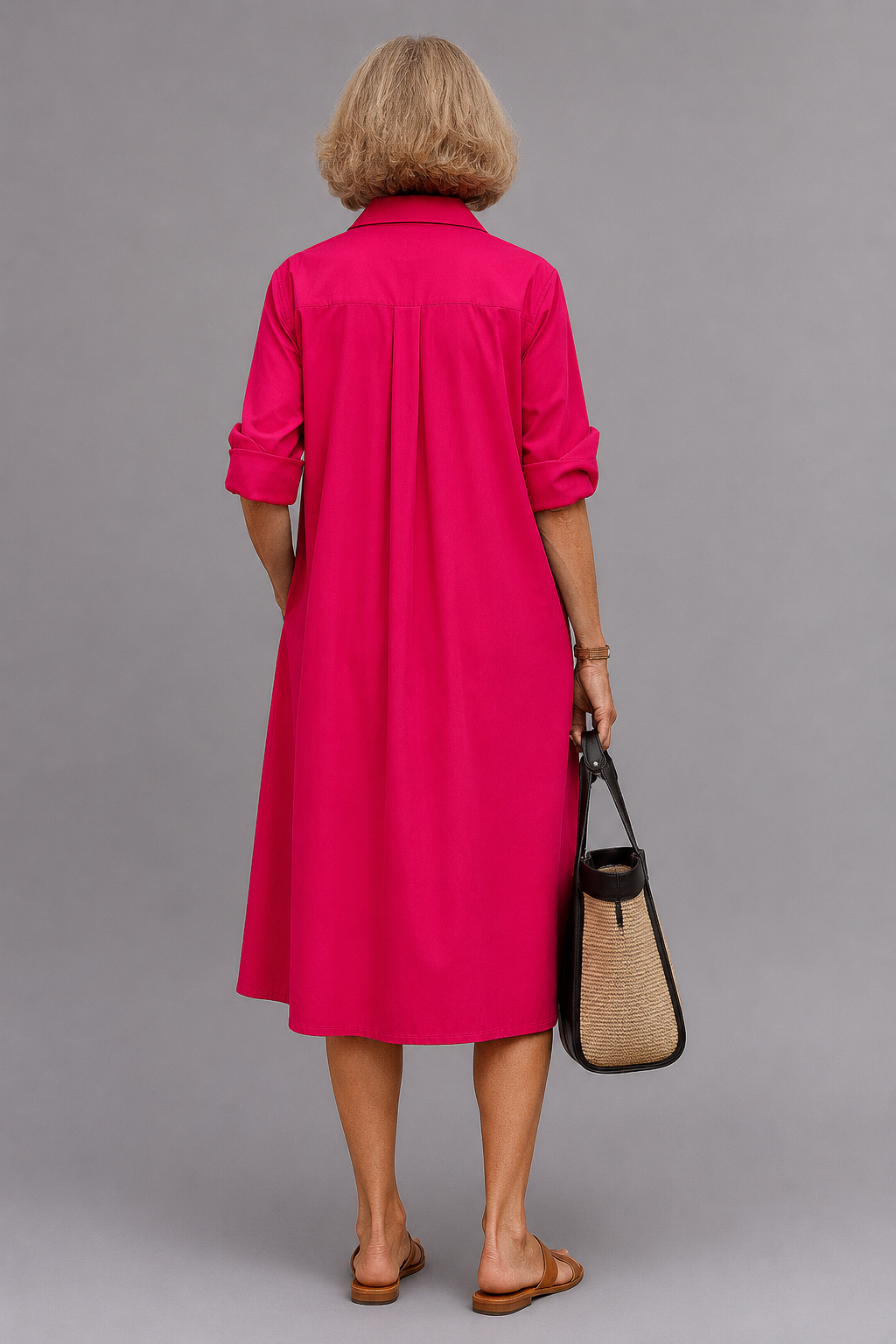 VESTIDO CAMISERO FUCHSIA