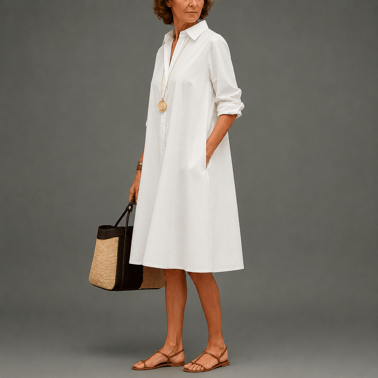 VESTIDO CAMISERO IVORY