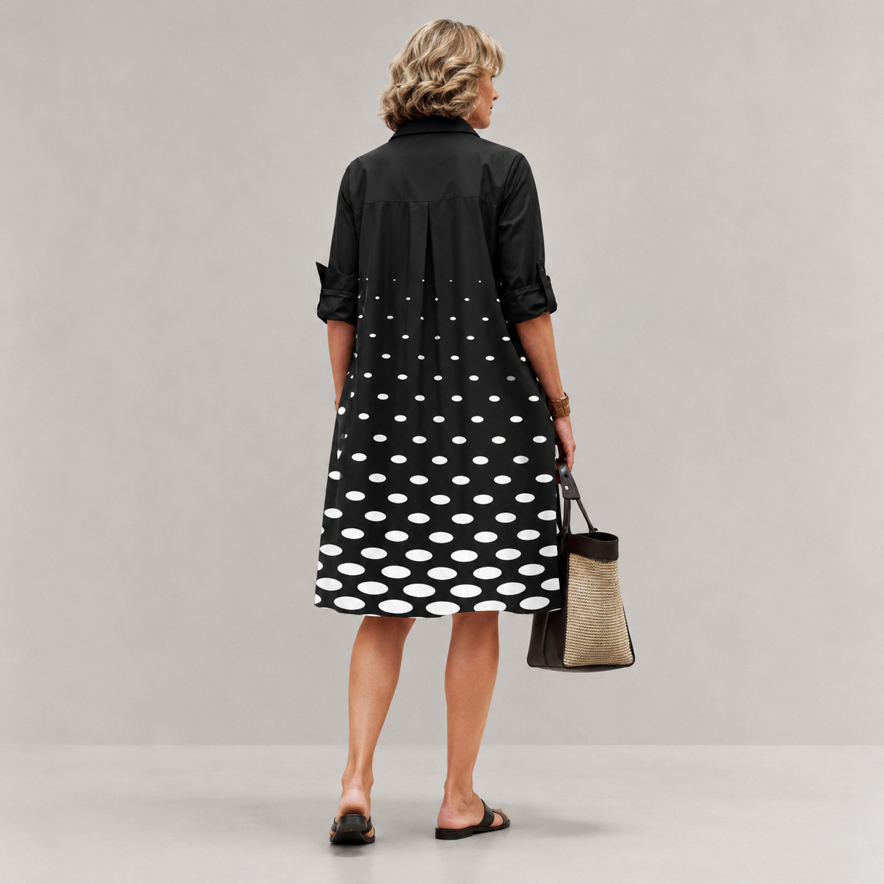 VESTIDO CAMISERO NOIR DOTS