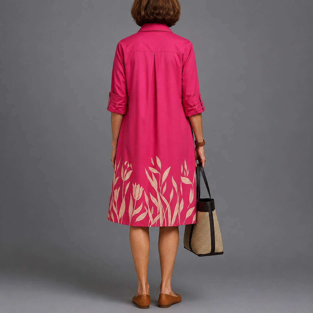 VESTIDO CAMISERO FUCHSIA GARDEN
