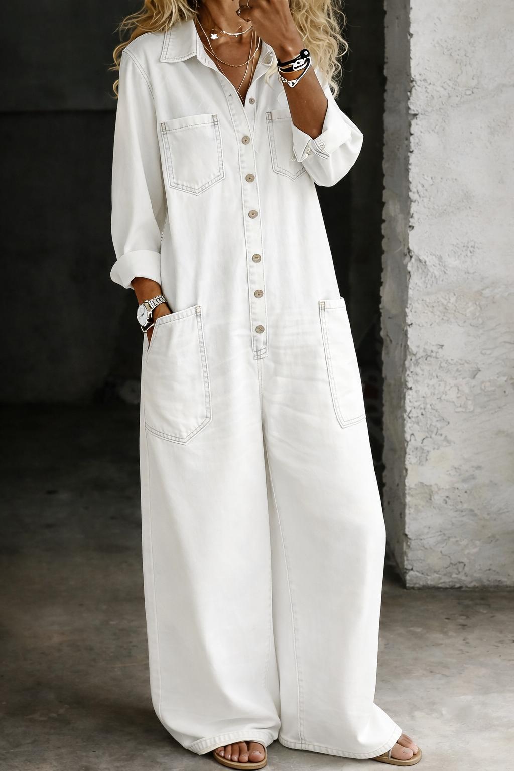 LENA | MONO PETO DENIM DE CORTE RELAJADO
