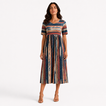VESTIDO NOELIA MIDI DE RAYAS