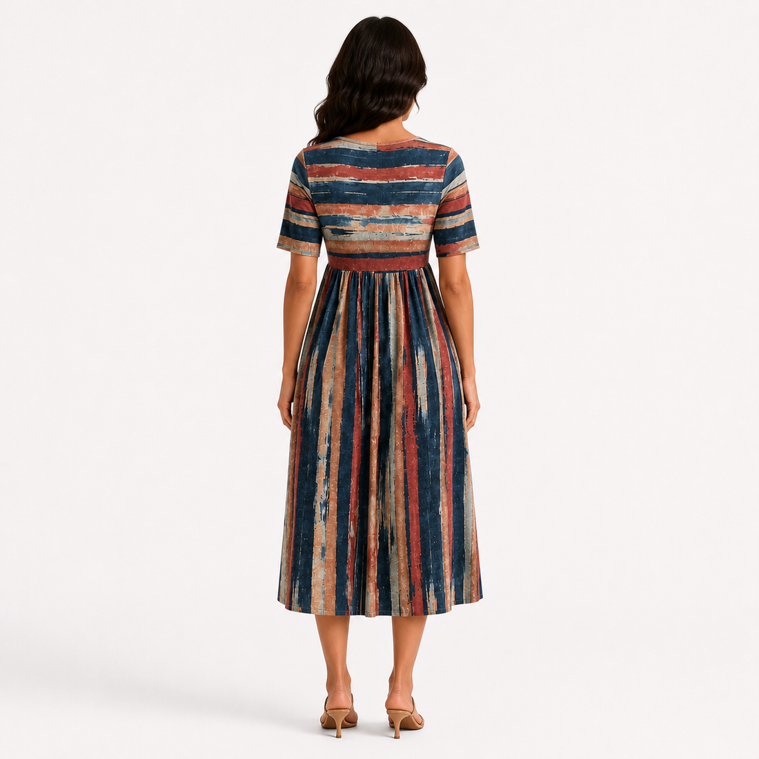 VESTIDO NOELIA MIDI DE RAYAS