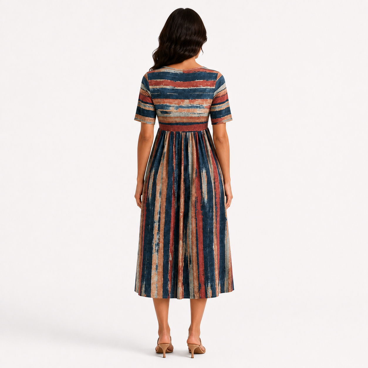 VESTIDO NOELIA MIDI DE RAYAS