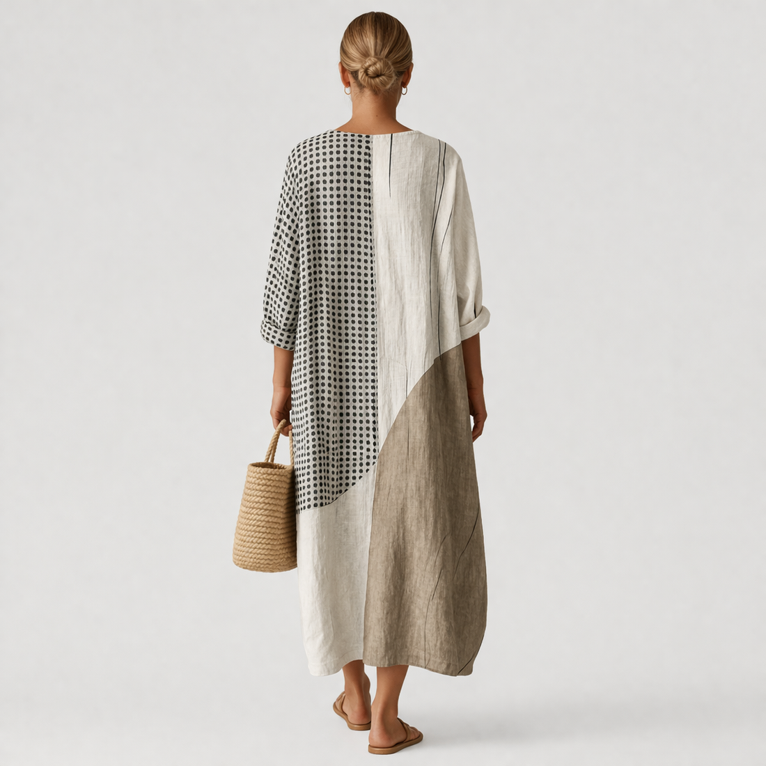 VESTIDO EMMA MIDI DE RAYAS