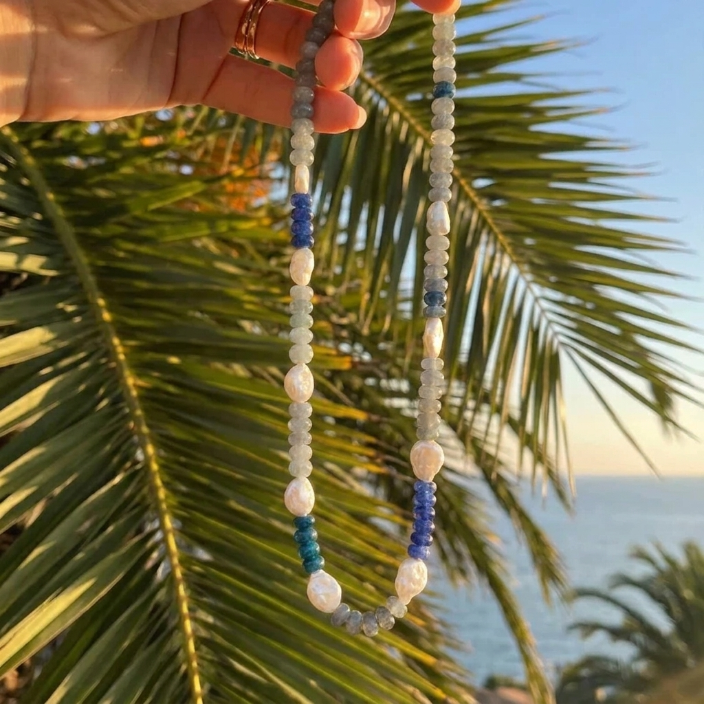 Aurore™ | Collier en Pierres Naturelles Plaqué Or