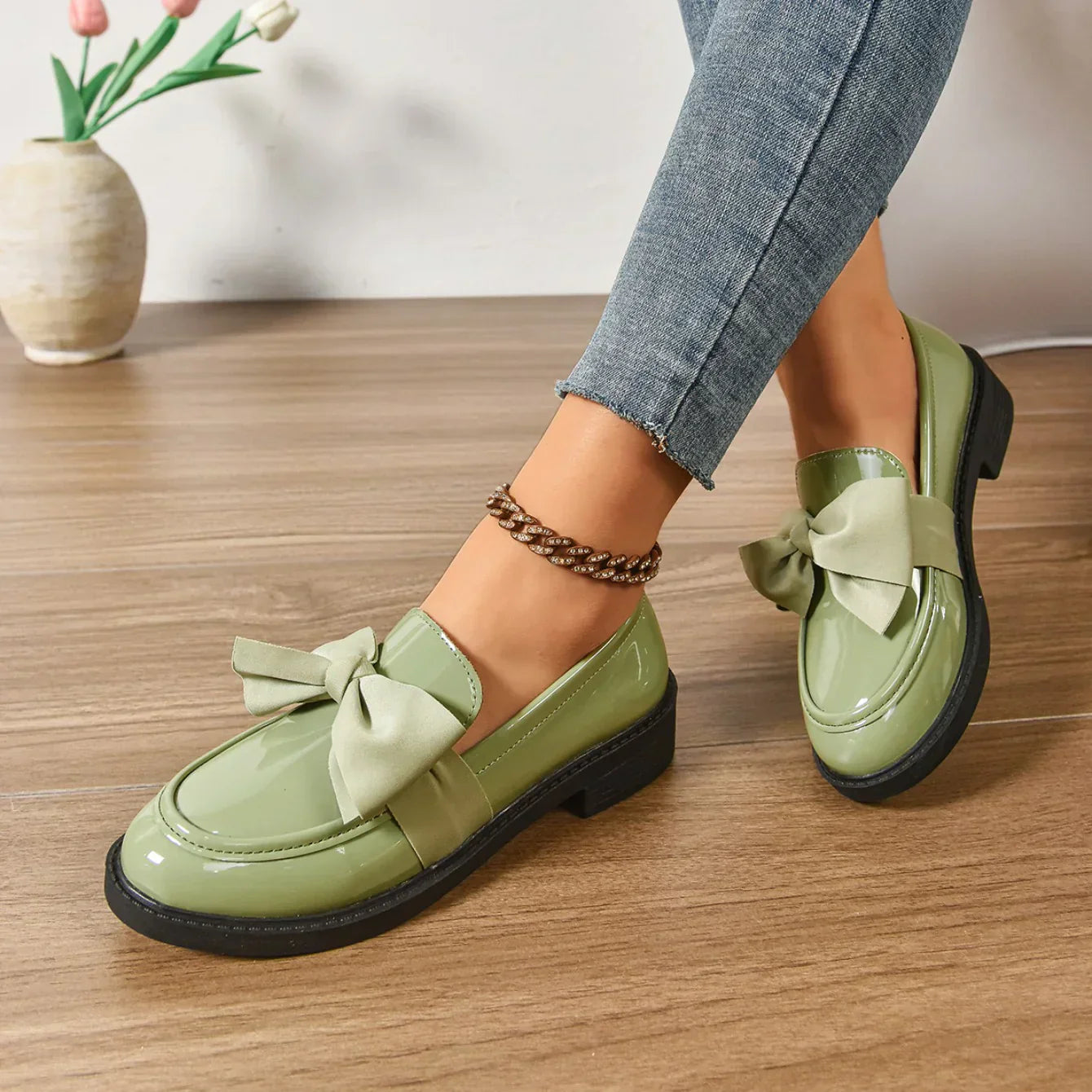 Claire | Zapatos sin cordones con punta redonda
