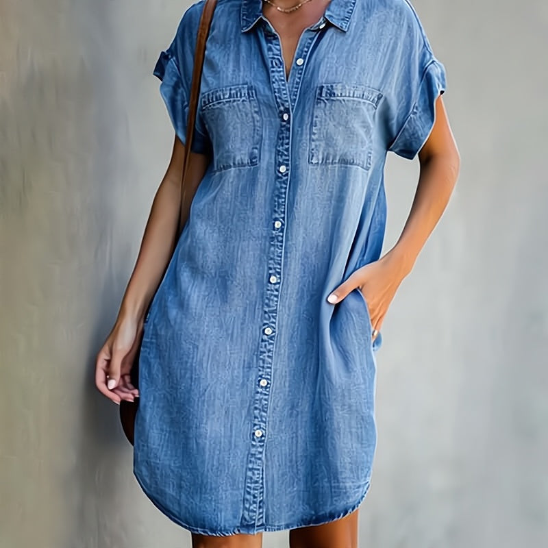 ELENI | VESTIDO DENIM CON BOTONES