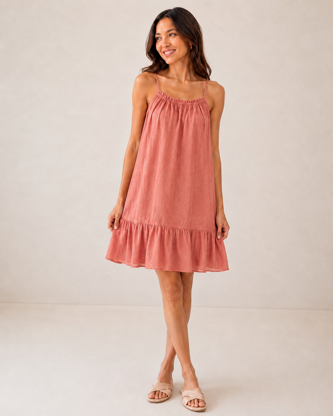 FAY | VESTIDO DE ALGODÓN EN ROSA EMPOLVADO