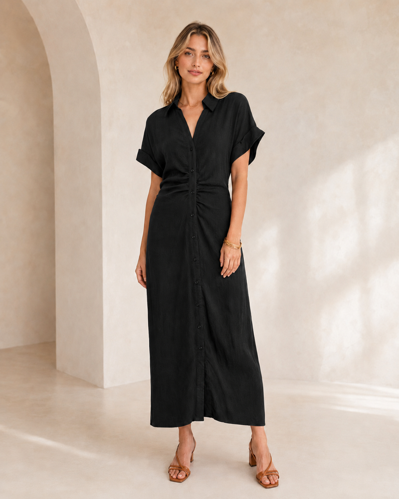 LINA | VESTIDO MIDI NEGRO