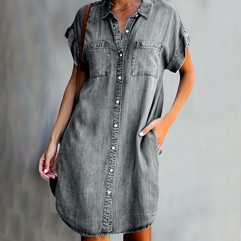 ELENI | VESTIDO DENIM CON BOTONES