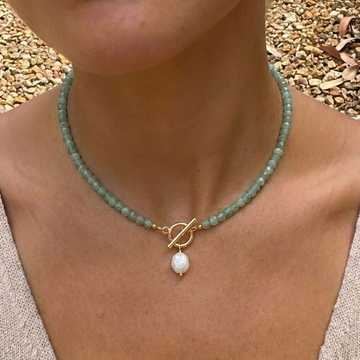 Nature™ | Collier en Pierres Naturelles Plaqué Or