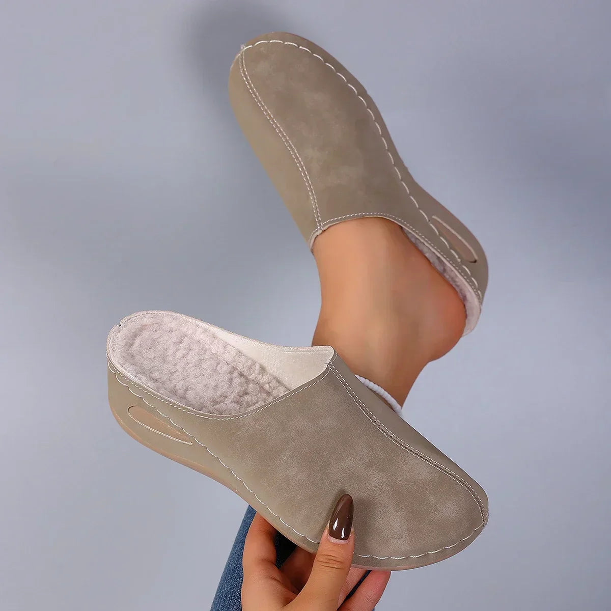 Zapatillas ortopédicas de vellón