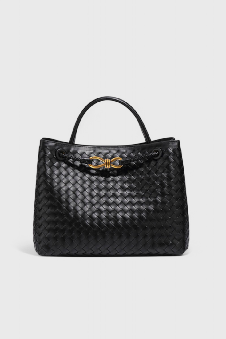 Bolsa Diaria Tejida en Color Índigo