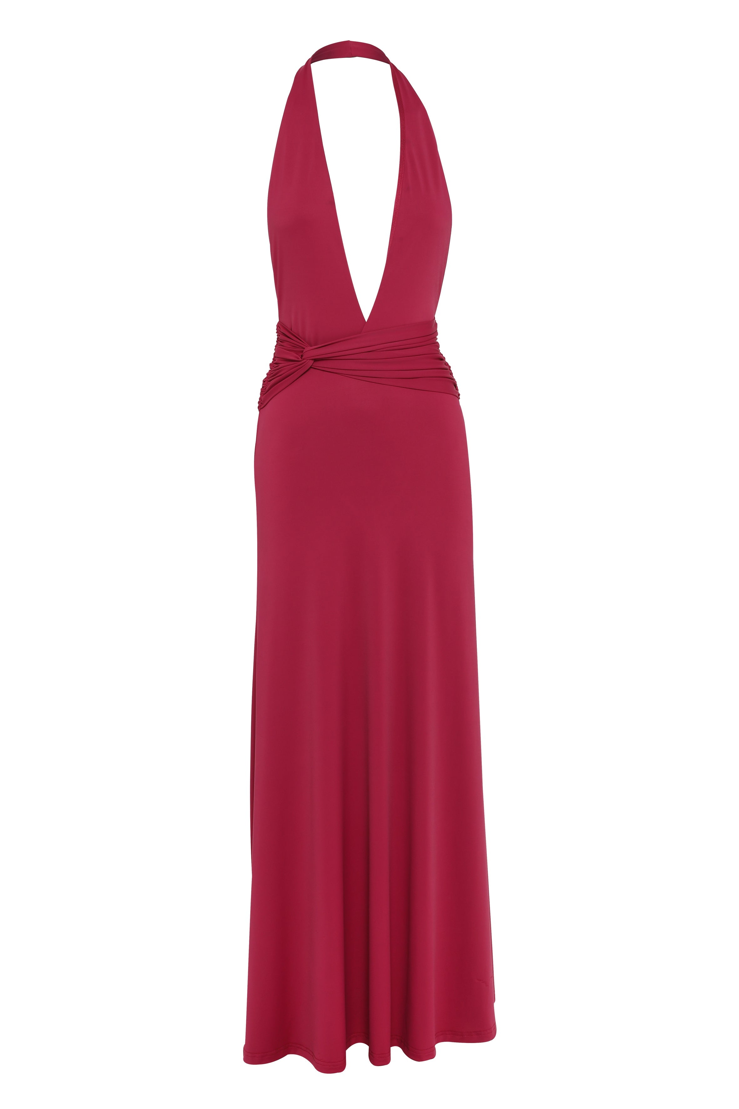 ANTOINETTE | VESTIDO MAXI COLOR FRAMBUESA