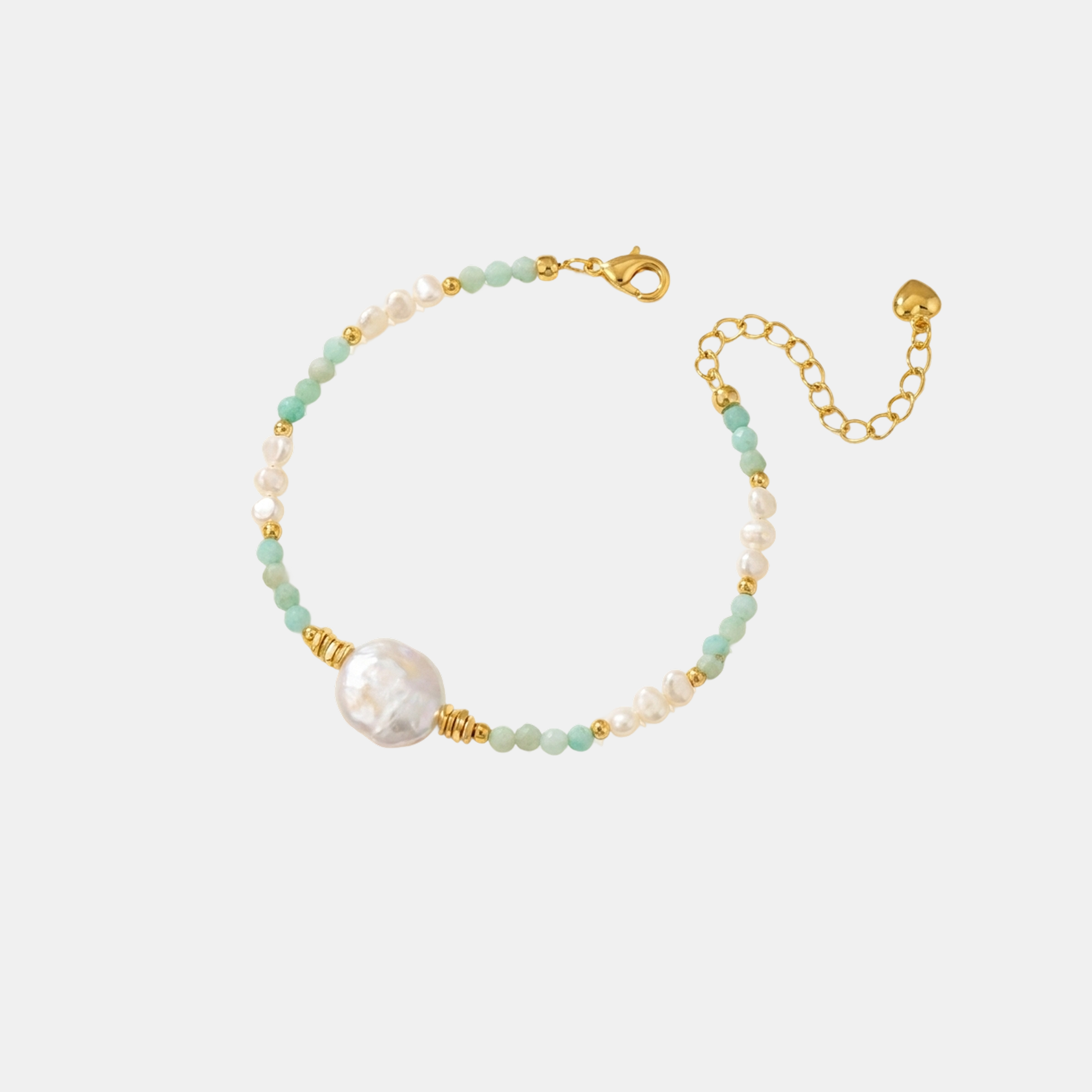 Aqua™ | Bracelet Aqua et Perles Plaqué Or
