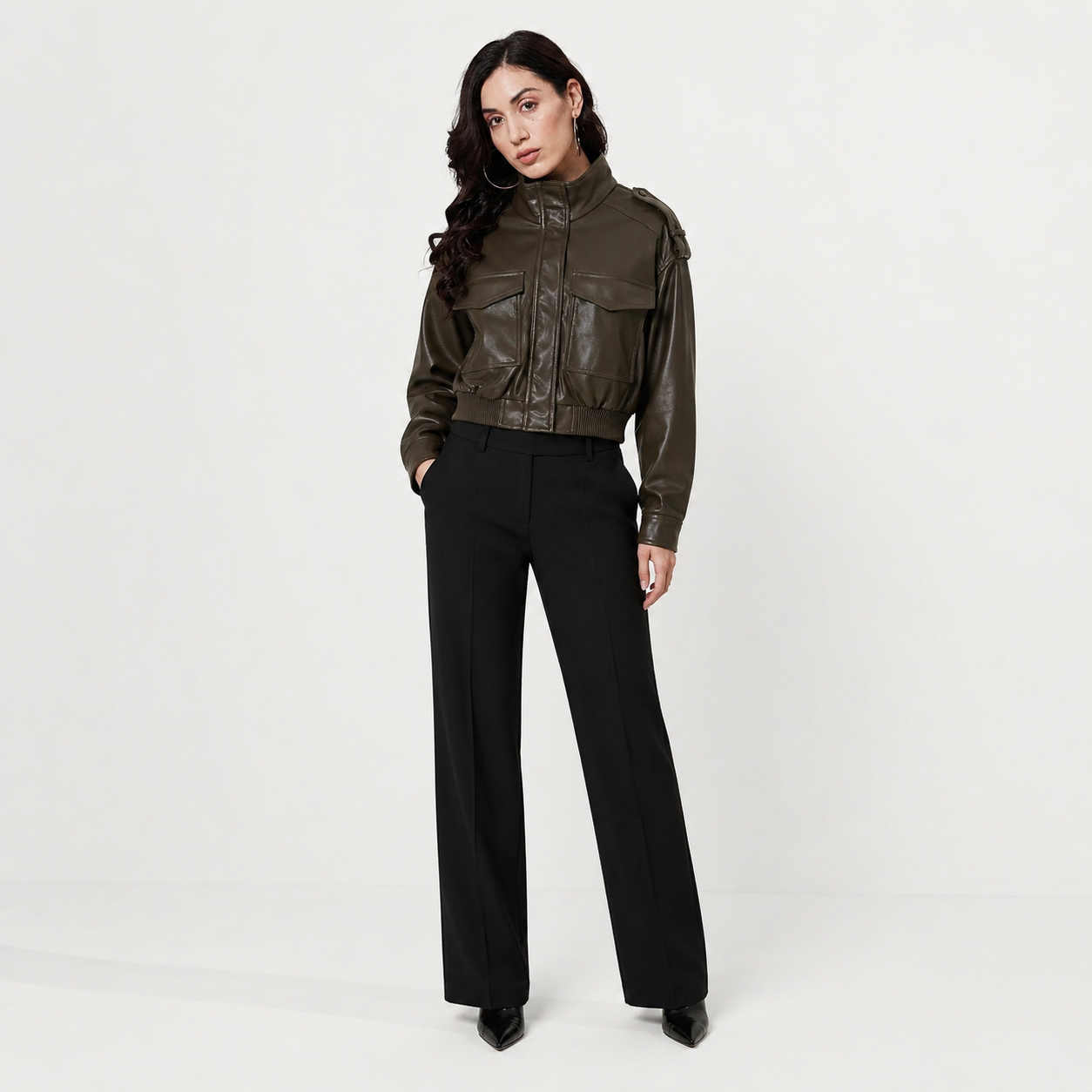 Chaqueta de Cuero Vintage Brianna