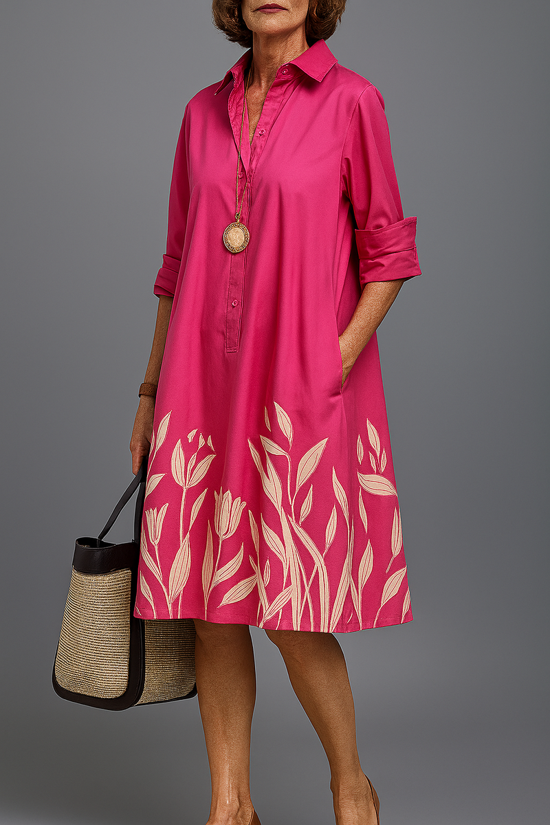 VESTIDO CAMISERO FUCHSIA GARDEN