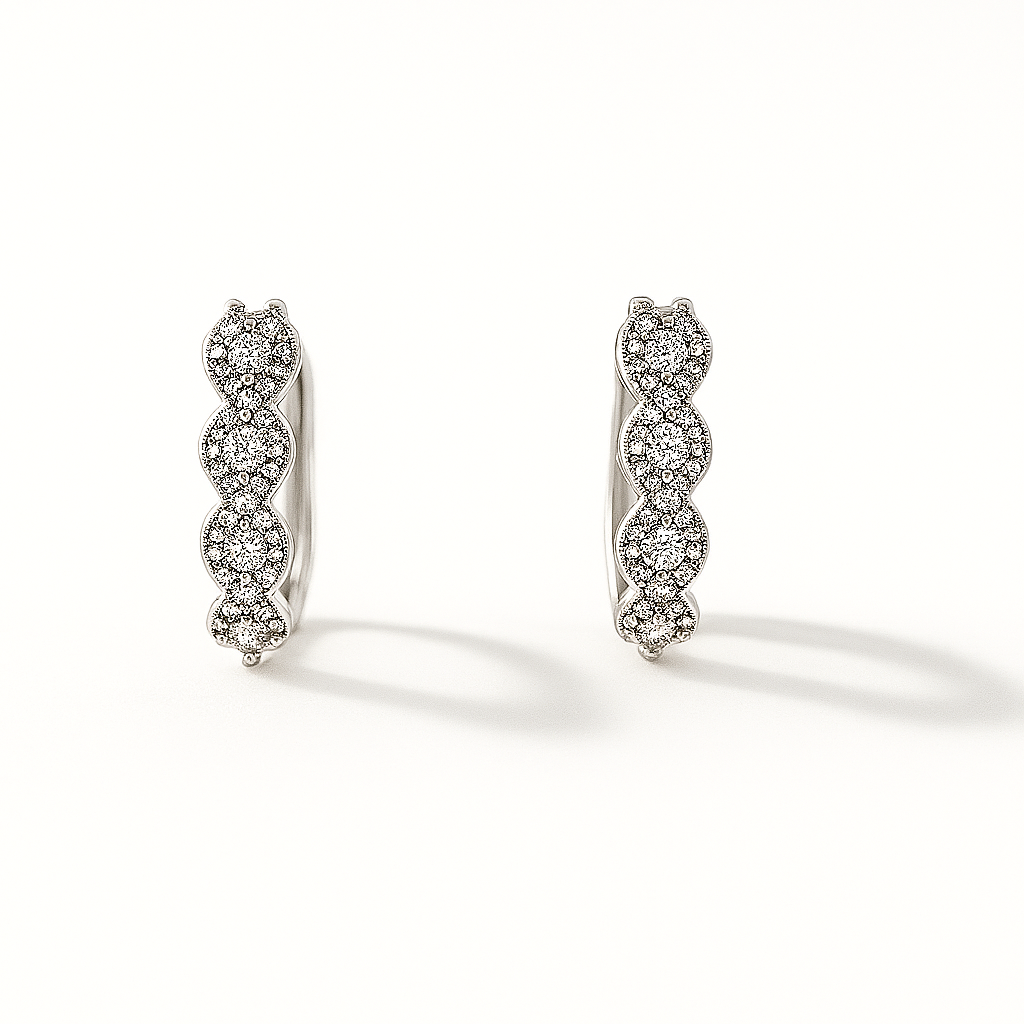 LOD of Love – Sterling Zilveren Ovale Oorringen met Zirkonia
