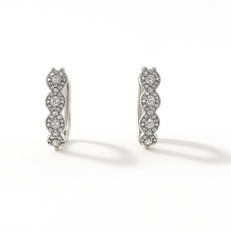 LOD of Love – Sterling Zilveren Ovale Oorringen met Zirkonia
