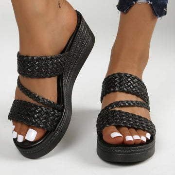 SANDALIAS DIANA CON TIRAS TRENZADAS