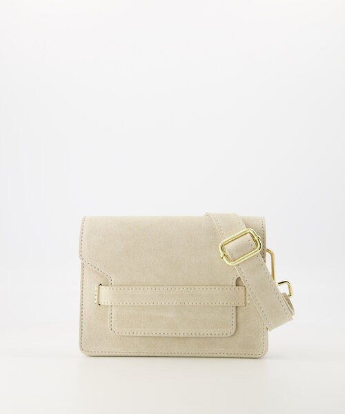 JANICE | BOLSO BANDOLERA DE ANTE EN COLOR CRUDO