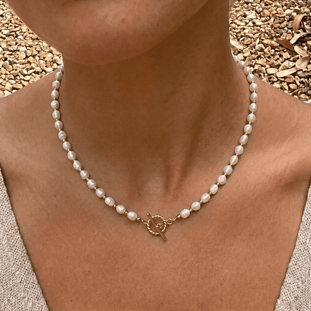 Lueur™ | Collier Perlé Plaqué Or