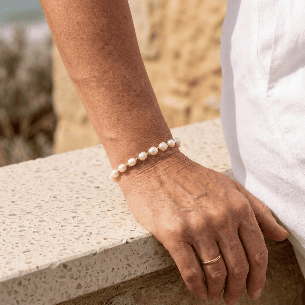 Perle Classique™ | Bracelet de Perles Plaqué Or