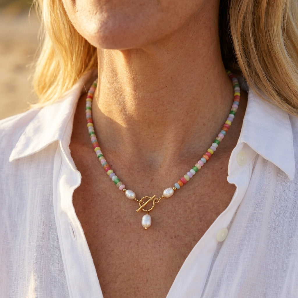 Candy™ | Collier Candy en Perles Plaqué Or