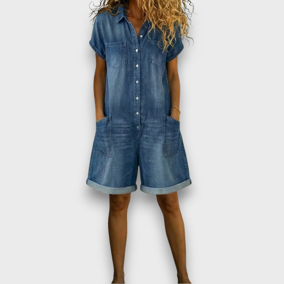 JOAN | MONO CORTO DENIM DE EFECTO VINTAGE