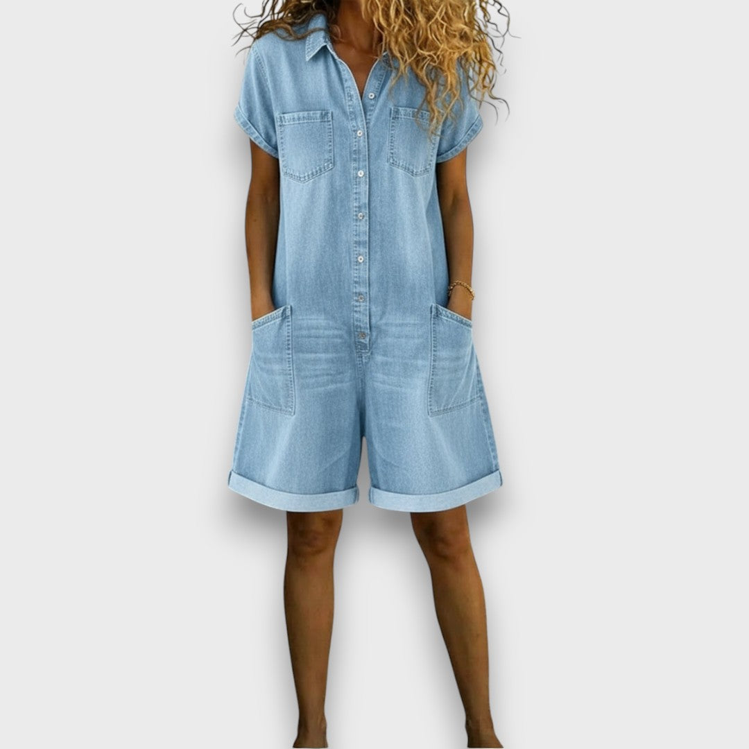 JOAN | MONO CORTO DENIM DE EFECTO VINTAGE