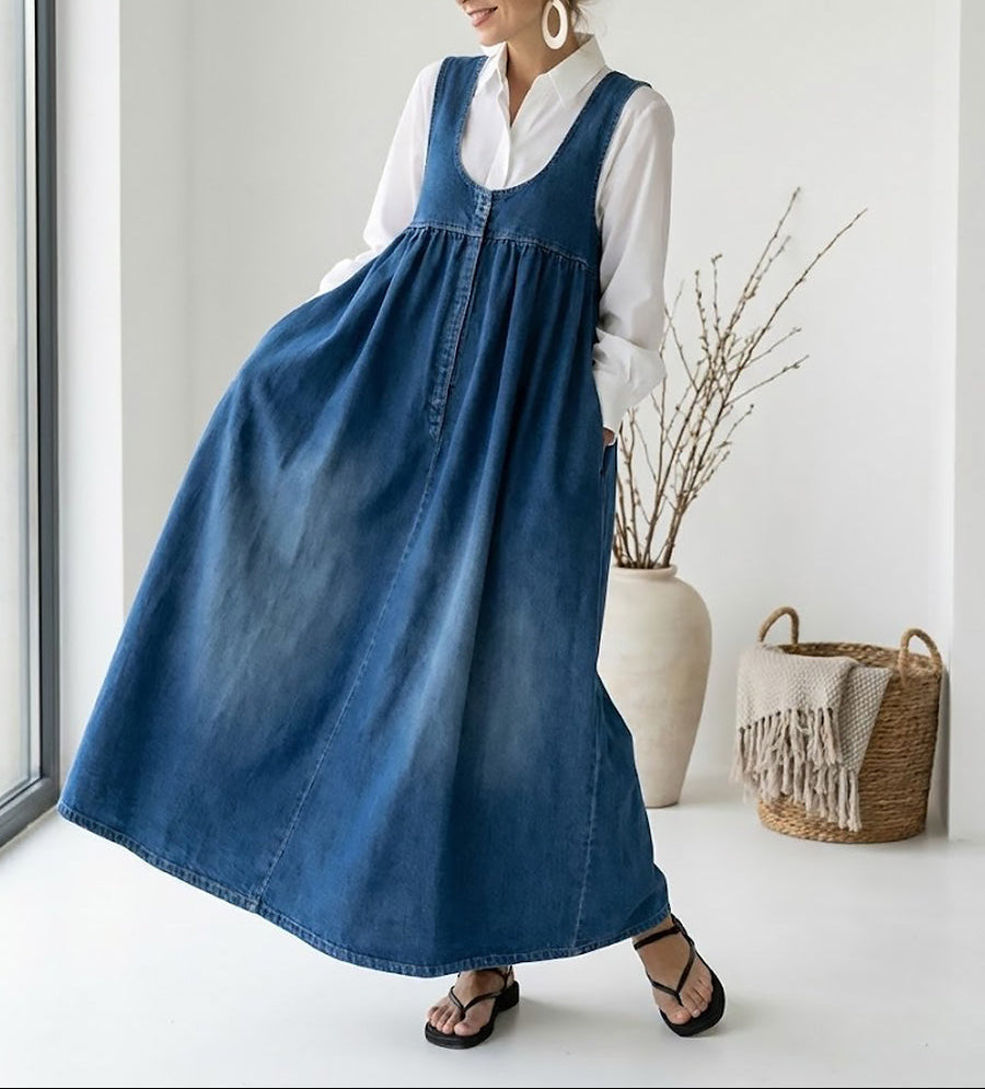 KAREN | MONO LARGO DENIM DE EFECTO VINTAGE