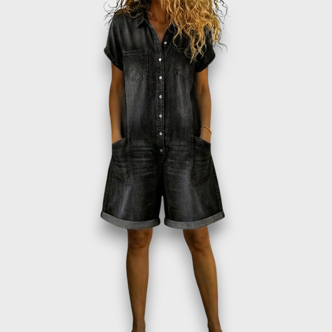 JOAN | MONO CORTO DENIM DE EFECTO VINTAGE