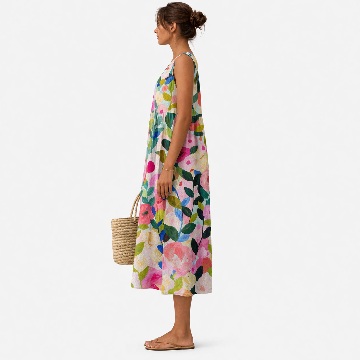 VESTIDO NANNA MIDI FLUIDO