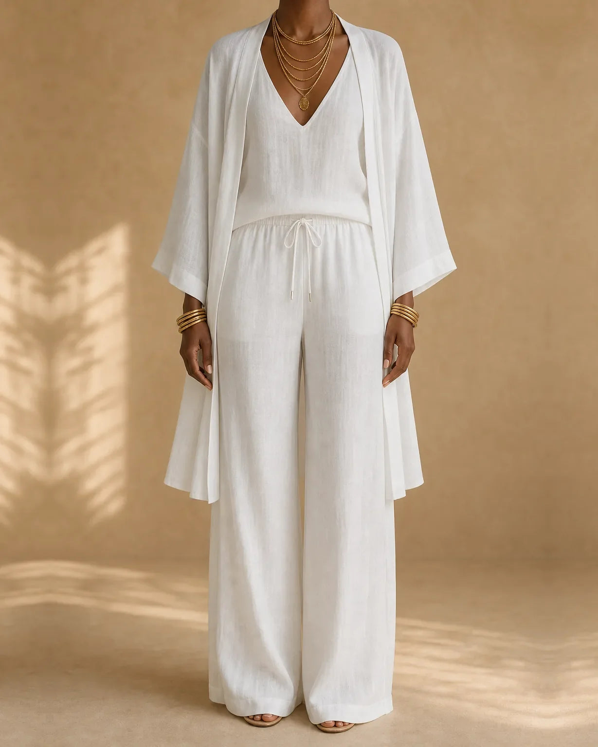 Yolanda | 3-Piece Linen Look Set